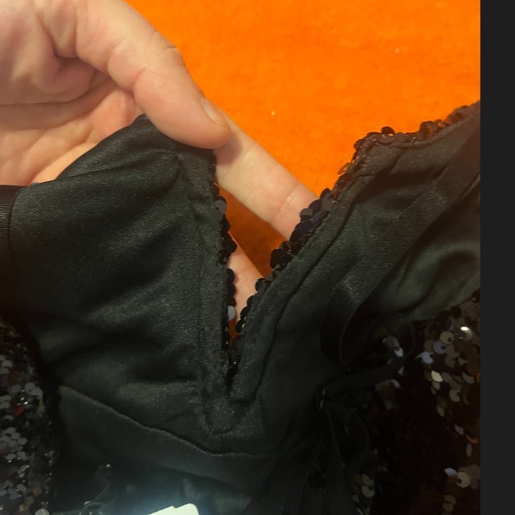 Franco black sequins spaghetti straps sleeveless mini dress NWT - Picture 9 of 14